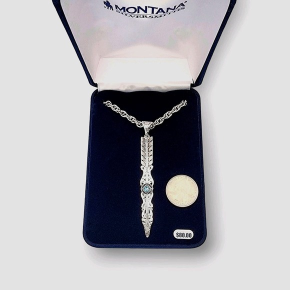 Montana Silversmiths Swift Like The Current Arrow Necklace Retail $80 - NEW! - Picture 5 of 10